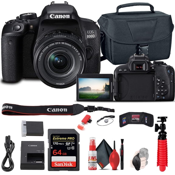 Canon EOS Rebel 800D / T7i Appareil Photo Reflex Numérique avec Objectif 18-55 1895C002 + Plus