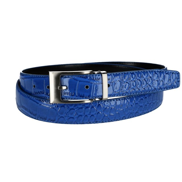 CTM® Ceinture en Cuir à Imprimé Croco