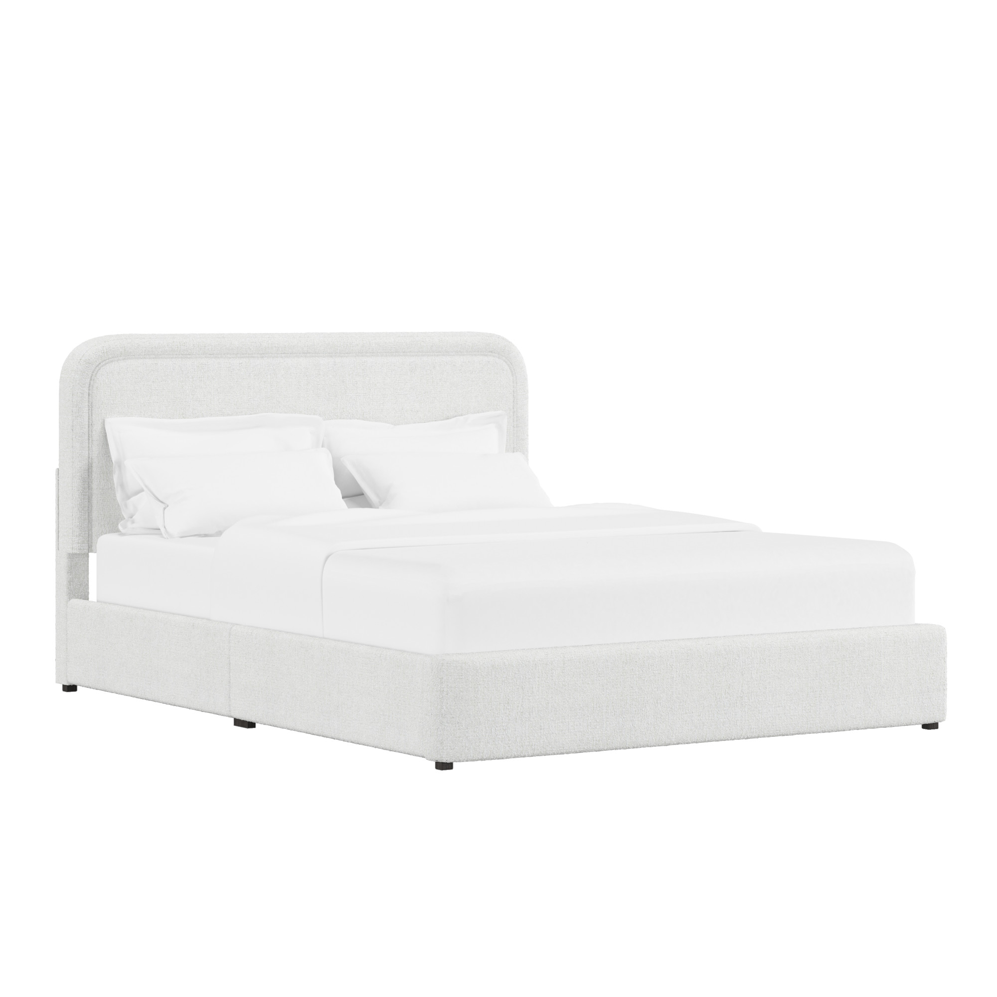 Lit plateforme double Juliet en tissu bouclé – Better Homes & Gardens, couleur ivoire