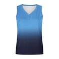 thumbnail image 5 of Tank Top for Women Womens Striped Round Neck Button Elastic Tank Top, 5 of 5