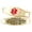 Red | Laser Engraving, variant on MedicEngraved Yellow Gold Stainless Steel Custom Medical Alert Bracelet - 6mm Infinity Link