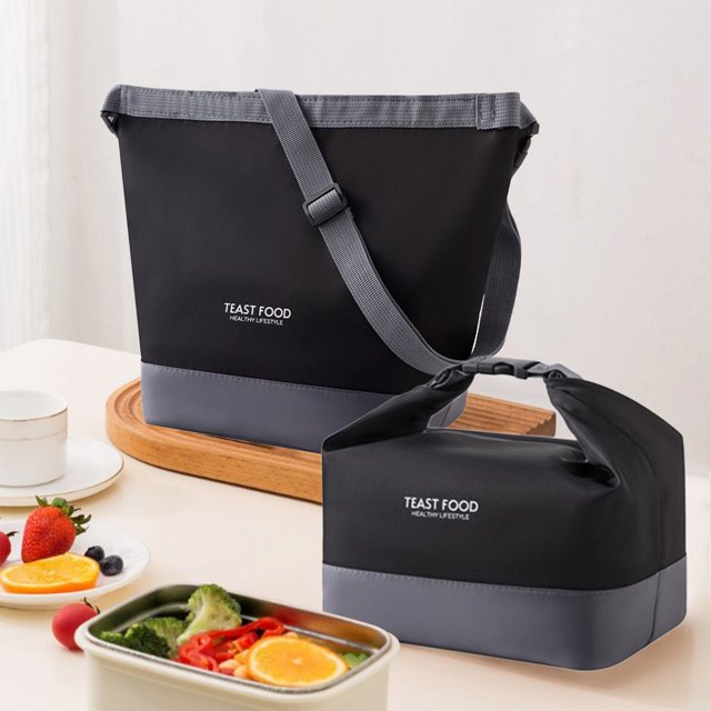 TIMIFIS Insulated Bento Boxs, Color Matching Crossbody Handheld Insulated Lunch Bag Multifunctional Outdoor Travel Picnic Bag Waterproof and Oil-Proof Large Capacity Lunch Bag Kitchen Appliances