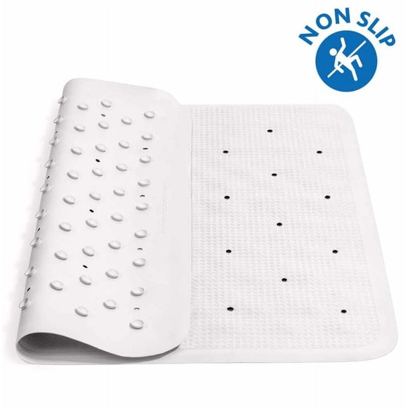 Non Slip Shower Mat - Mildew Resistant - Anti-Slip Rubber Bath Mat for Inside Shower or Tub with Draining Holes