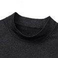 thumbnail image 3 of LNWUY Chandail de Compression Homme à Manches Longues Couche de Base Entraînement Col Montant Chandails Extensible 4 Directions Hauts Évacuant l'Humidité Noir TTG, 3 of 3