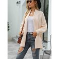 thumbnail image 4 of Charmo Cardigan en Tricot à devant Ouvert pour Femmes, Coupe Ample, Manches Longues, Manteau, 4 of 5