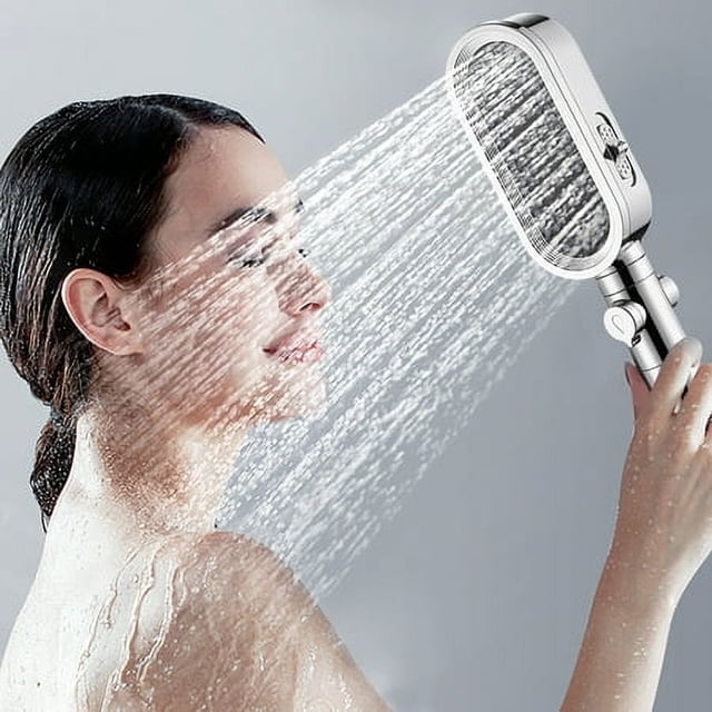 Yhmxh Home Decor Home Accessories Turbo Shower Head Home Bath Shower Nozzle Water Heater Filter Shower-3 Bathing Modes-One Pressurised Water Stop Function Shower Head Shower Head
