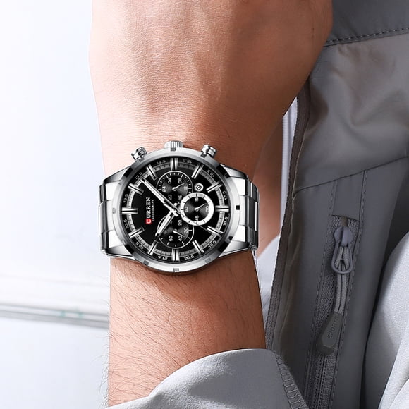 Montre pour Homme, Deuxième sous-Cadrans Montre-Bracelet à Quartz pour Homme avec Cadran Montre-Bracelet Calendrier Luxe Montre pour Homme d'Affaires Montre-Bracelet Étanche 3atm Cadran d'Affaires 8355 Montre de Luxe avec Montre