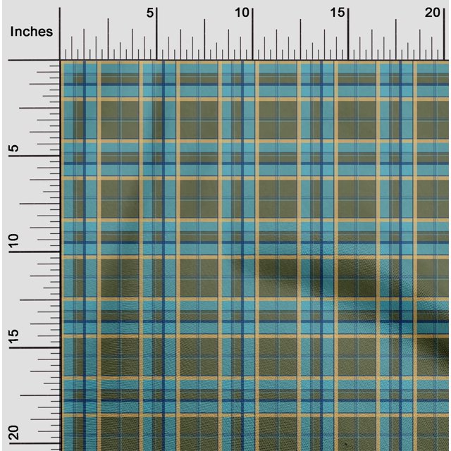 oneOone Viscose Jersey Fabric Madras Check Print Sewing Fabric BTY 60 Inch Wide
