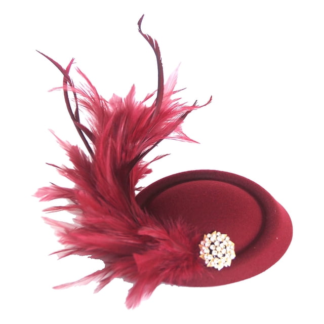 Elegant French Feather Mini Top Hat Fascinator Bridal Hair Accessory For Weddings Parties And Special Events