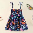 thumbnail image 2 of Robe d'Été pour Filles Été Bébé Filles Robe Sans Manches à Bretelles Imprimé Graphique Vêtements pour Enfants, 2 of 9