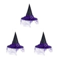 thumbnail image 4 of Baohd Exquisite Witch Hat - Lightweight And Durable For Halloween Cosplay Halloween Cosplay Party Hat purple 3Set, 4 of 6