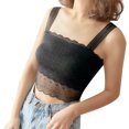 thumbnail image 1 of Cathalem Débardeur Tube Basique Décontracté pour Femme à Bretelles Spaghetti, Camisole Basique Ajustée, Noir P, 1 of 5