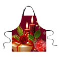 thumbnail image 2 of GUOOL Christmas Adults Chef Apron for Kitchen Festive Cooking Baking Candle Candle 1, 2 of 6