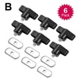 thumbnail image 1 of 6 Kit Track Mounting Bolts Nuts Stainless Steel Rail Tie Down Screws for Kayak, 1 of 6