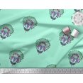thumbnail image 2 of Soimoi Tissu Satin Modal Feuilles & Floral Imprimé 1 Yard 42 Pouces de Large, 2 of 3