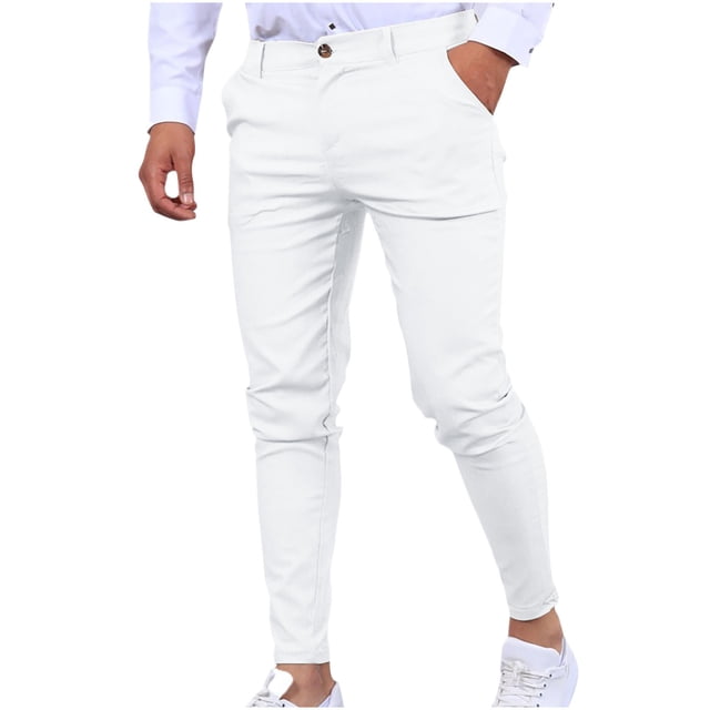 Pantalon d'Été pour Homme à Jambe Droite, Mince, Décontracté, de Style Professionnel