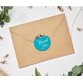 thumbnail image 2 of Darling Souvenir 45 Pcs Autocollants Ronds Floraux Turquoise Bleu Merci Bricolage Sceaux d'Enveloppe-1,6 Pouces, 2 of 4