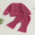 thumbnail image 2 of Baby Boys 2PCS Pants Sets Long Sleeve Round Neck Sweatshirt Tops Solid Color Pants Sets, 2 of 7