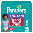 thumbnail image 1 of Pampers Couches - Cruisers 360° - Taille 6, Ajustement Anti-Fuites jusqu'à 100 %, Conçues pour les Bébés Actifs, Couche-Culotte à Enfiler, Attaches Faciles à Enlever Conçues pour des Changes Faciles, 1 of 22