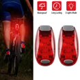 thumbnail image 1 of 2 Pack LED Bike Tail Lights  Bicycle Rear Cycling Safety Lights - Clip On  Strobe  Warning  Flashing  Blinking  Reflective Light Accessories, 1 of 9