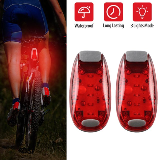 2 Pack LED Bike Tail Lights Bicycle Rear Cycling Safety Lights - Clip On Strobe Warning Flashing Blinking Reflective Light Accessories
