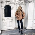 thumbnail image 5 of Veste Fausse à Revers à Manches Longues pour Femme, Parka d'Hiver Aguichant, Veste Mode, 5 of 5