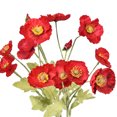 thumbnail image 4 of 4 Heads Artificial Bouquet Simulation Poppies Fake Silk Flower For Home Wedding Party Decoration, 4 of 8