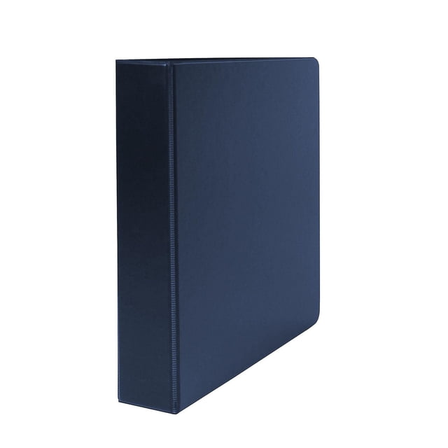 Pen+Gear Reliure Vinyle 1,5 Pouces Sans Visibilité en Bleu Foncé avec Couverture en Vinyle durable, Résistante aux Déchirures et Sans PVC et Bords Renforcés, avec Anneaux Ronds de 1,5 Po Pouvant Contenir jusqu'à 275 Feuilles, Convient pour Organiser des documents à l'École, au Bureau Ou à la Maison.