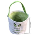 thumbnail image 3 of Hbdhejl Easter Basket Holiday Rabbit Bunny Printed Canvas Gift Carry Candy Bag, 3 of 3