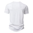 thumbnail image 3 of Kcodviy Été Hommes T-Shirt Slub Hommes T-Shirts Décontractés T-Shirt Graphique Hommes Décontracté T-Shirts à Col en V pour Hommes T-Shirt à Manches Courtes pour Hommes, 3 of 4