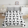 thumbnail image 1 of Erosebridal Modern Abstract Patchwork Bedding Queen Comforter Set, Abstract White Black Down Comforter Lightweight 3 Pieces, 1 of 8