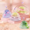 thumbnail image 3 of Cat Toy Roller Kitten Toys,4  Turntable Kitty Toys Roller Boredom Interesting Interactive Cat Toy Physical Exercise Puzzle Kitten Toy With Spring Star For Kitten Supplies, 3 of 8