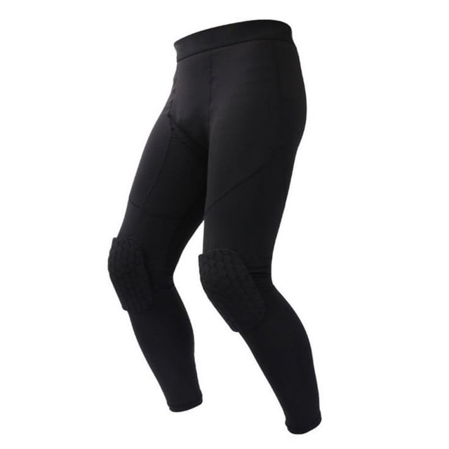 POINTERTECK Basketball Pants with Knee Pads Black Knee Pads Compression Pants
