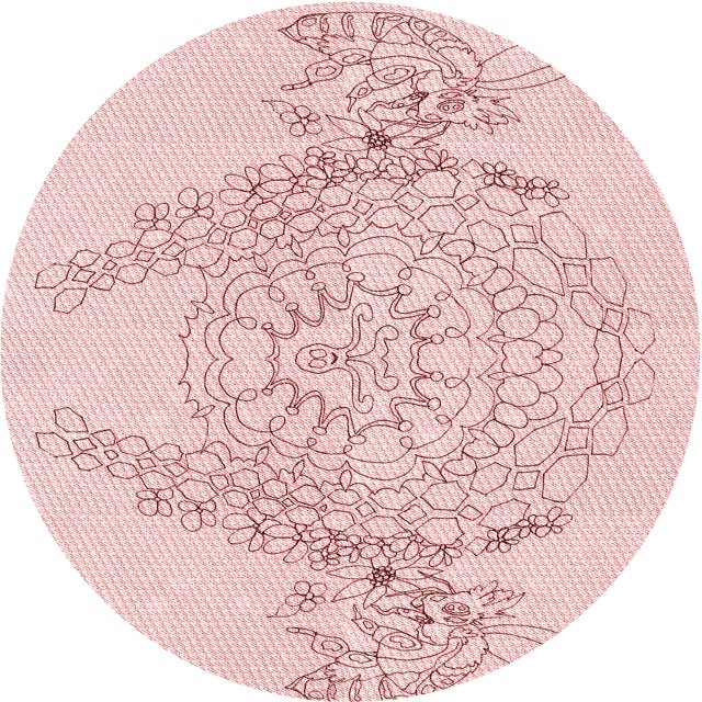 Ahgly Tapis Rond Lavable en Machine Intérieur Transitionnel Rouge Pastel Rose, 5 Pieds Rond
