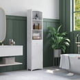 thumbnail image 2 of HOMCOM Armoire de Rangement pour Salle de Bain, Grande Tour à Linge avec Étagères et Tiroir, 2 of 10