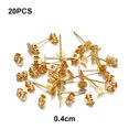 thumbnail image 3 of Langgg Earring Stud Base Handmade Popular Personality Ear Pins Setting Lady Daily Wear DIY Jewelry Making Tool Time Supplies Gold 4mm 1Set, 3 of 6