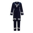 thumbnail image 4 of Peignoir en Molleton pour Femmes TIMIFIS, Peignoir Court en Peluche pour Femmes avec Capuchon, Doux et Chaud, Peignoir de Spa, Peignoir Doux et Duveteux, Peignoir de Spa, Pyjama d'Hiver Chaud, Robe de Nuit de Douche -, 4 of 6