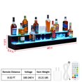 thumbnail image 3 of Led Lighted Liquor Bottle Shelf, 2 Tiers 40 Inches Led Bar Display Shelf with Remote & App Control, 16 Colors, 4 Modes, 1-8 H Timing, Bar Lights for Liquor Shelves, 3 of 9