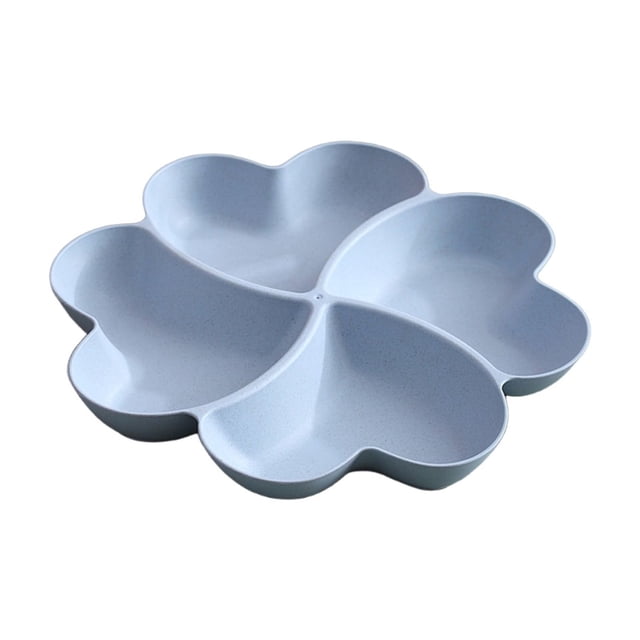 Yhmxh Heart Shaped Dried Fruit Tray Wheats Straw Living Room Fruit Tray Partitioned Candy Tray Home Holiday Snack Box Kitchen Utensils Set Kitchen Essentials Home and Kitchen Kitchen Tools