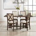 thumbnail image 2 of Pemberly Row Contemporary 5-Piece Dining Table Set in Dark Oak/Creme, 2 of 9
