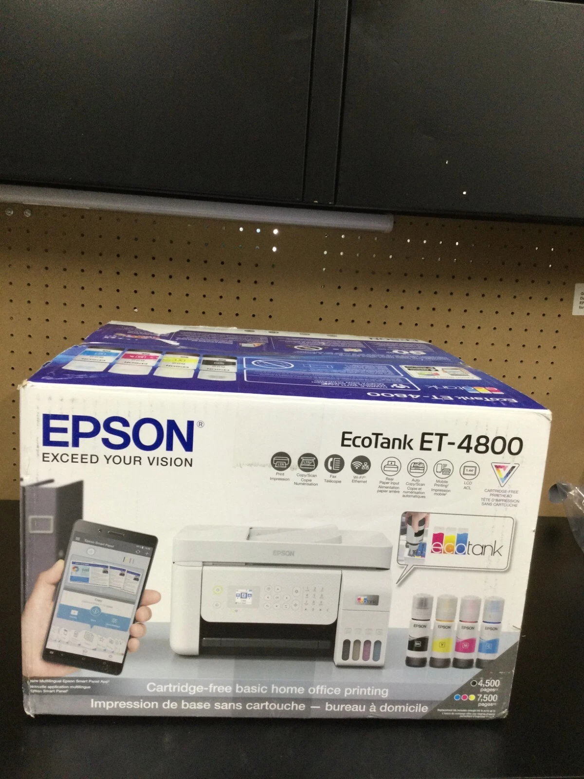 NOB EPSON ECOTANK ET-4800 All in one CARTRIDGE -FREE BASIC HOME OFFICE PRINTER