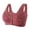 Wine, variant on Qertyioot Women's Plus Size Bra,Casual Lace Shaping Cup Plus Size Extra-Elastic Wirefree Underwear