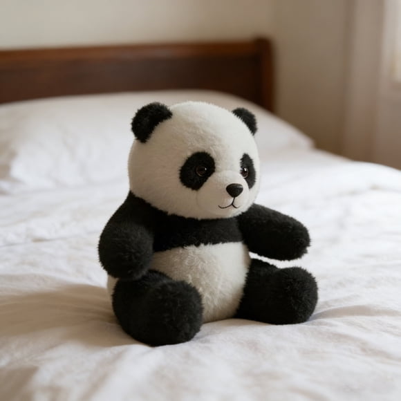Fwttom 21cm Cute Cartoons Pandas Plushs Doll Ornament Emotional Healing Lovely Pandas Stuffed Animals for Home Decor