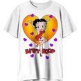 thumbnail image 1 of T-Shirt Blanc Moyen Betty Boop Géant Cœur, 1 of 3