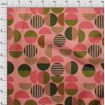 thumbnail image 4 of oneOone Silk Tabby Pink Fabric Geometric Sewing Material Print Fabric By The Yard 42 Inch Wide, 4 of 4