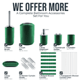 thumbnail image 2 of Clara Clark Bathroom Accessory Set, Hunter Green Bathroom Décor with Toothbrush Holder Set, Bathroom Curtains Shower Set, 2 of 7