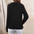 thumbnail image 4 of Qertyioot Chandails à Col en V pour Femmes Mode Automne Hiver Pull à Manches Longues Décontracté, 4 of 7