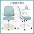 thumbnail image 3 of Costway Mesh Office Chair with Lumbar Support & Flip-up Arms Rolling Casters for Work, 3 of 10