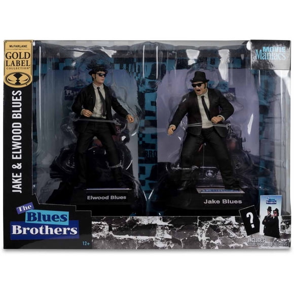 Movie Maniacs The Blues Brothers 6 Inch Static Figure 2-Pack Exclusive - Jake & Elwood Gold Label