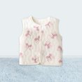 thumbnail image 4 of Baby Clothes for Girls Warm Sleeveless Top For 0 To 2 Year Old, Fall And Winter Inner Quilted Sleeveless Top, Three-layer Warm Sleeveless Top Girls Clothes on Clearance, 4 of 7